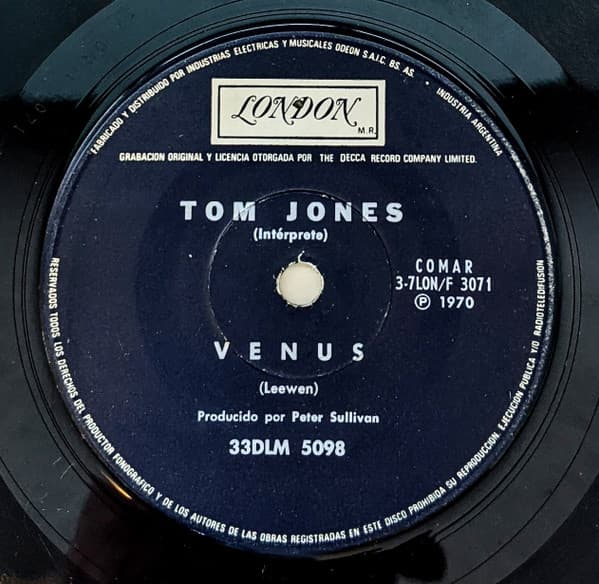 Tom Jones — Venus / Amemonos