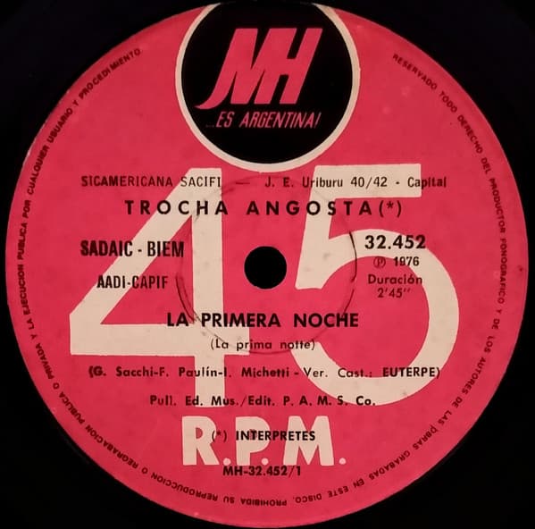 Trocha Angosta — La Primera Noche / No He De Volver