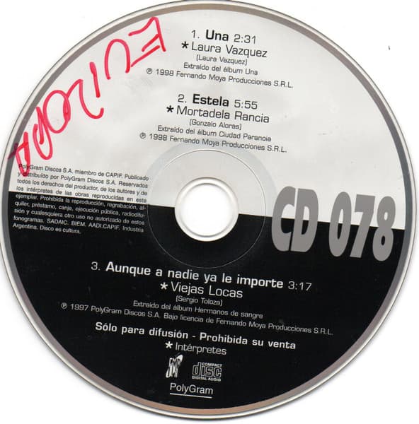 Laura Vázquez & Mortadela Rancia & Viejas Locas — CD 078