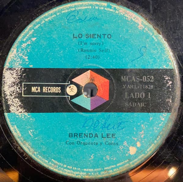 Brenda Lee — Lo Siento