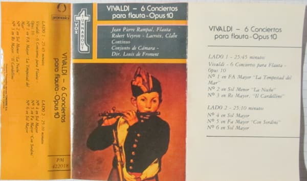 Vivaldi & Jean-Pierre Rampal & Robert Veyron-Lacroix & Louis De Froment — 6 Conciertos Para Flauta Opus 10