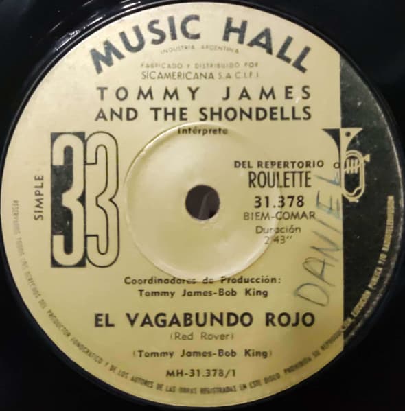 Tommy James & The Shondells — El Vagabundo Rojo - Tengo Que Volver A Ti