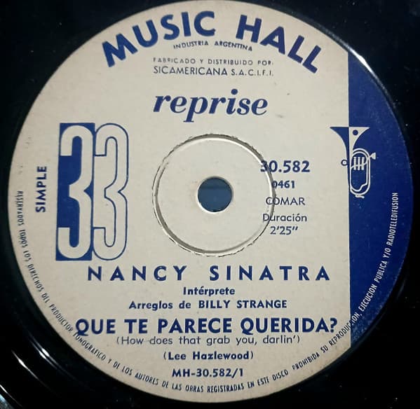 Nancy Sinatra — Que Te Parece Querida? / Voy Por Ahi