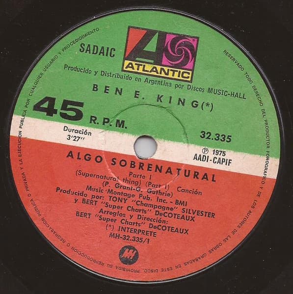 Ben E. King — Supernatural Thing Part I = Algo Sobrenatural Parte 1 / Supernatural Thing Part II = Algo Sobrenatural Parte 2