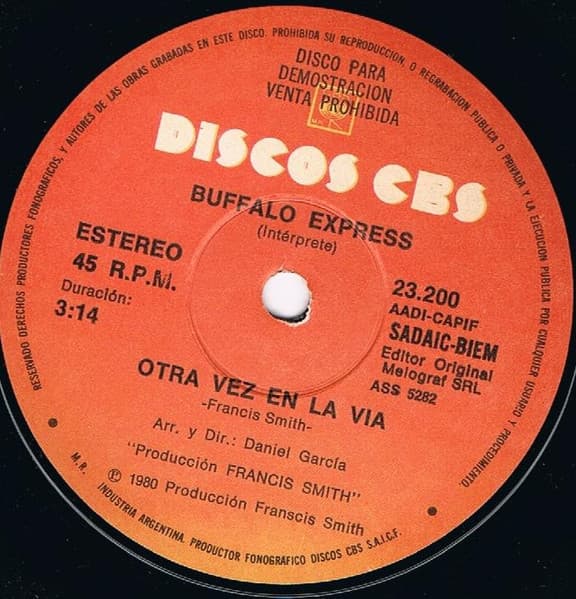 Buffalo Express — Otra Vez En La Via / Te Quiero Ver Bailar