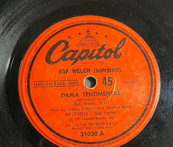 Bob Welch — Sentimental Lady = Dama Sentimental