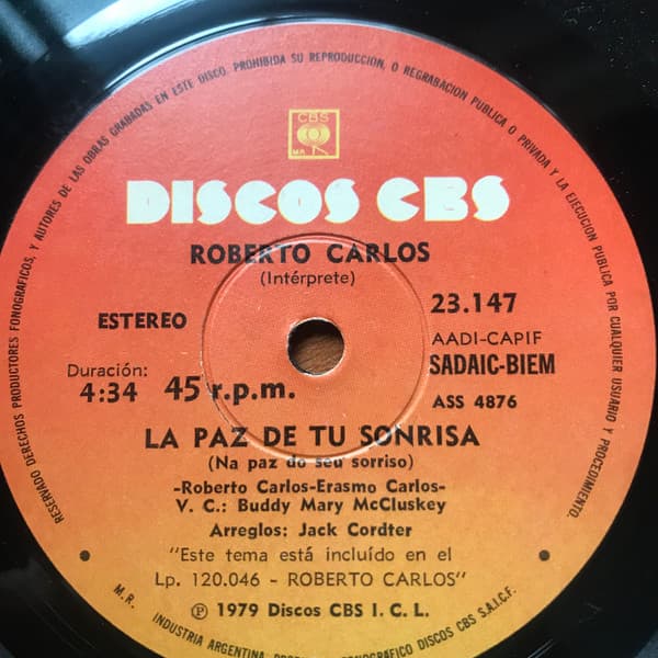 Roberto Carlos — La Paz De Tu Sonrisa - Abandono