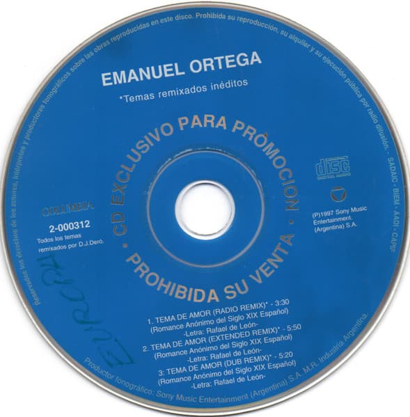 Emanuel Ortega — Tema De Amor