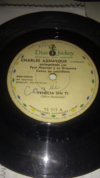 Charles Aznavour & Paul Mauriat y Su Orquesta — Canta En Castellano Venecia Sin Ti / Cuando No Pueda Mas