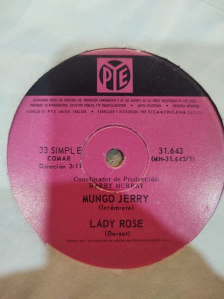 Mungo Jerry — Lady Rose / Little Louis