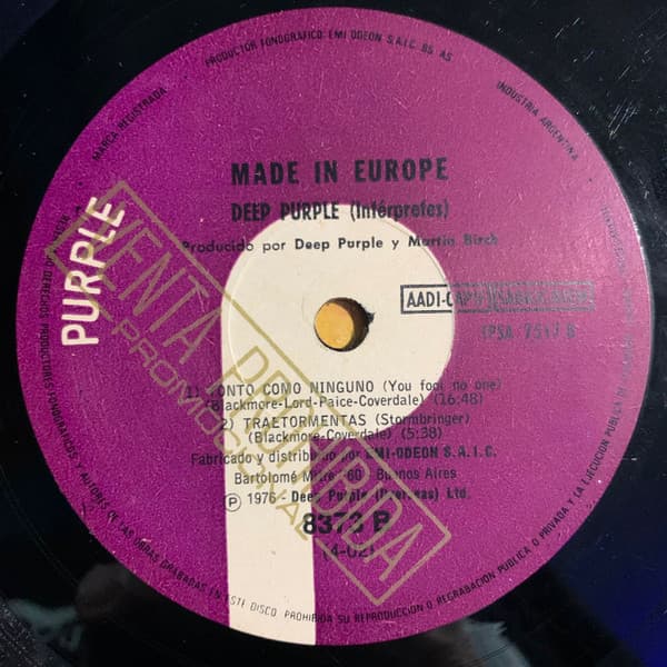 Deep Purple — Made In Europe