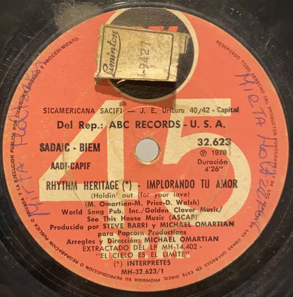 Rhythm Heritage — Implorando Tu Amor = Holdin' Out (For Your Love)