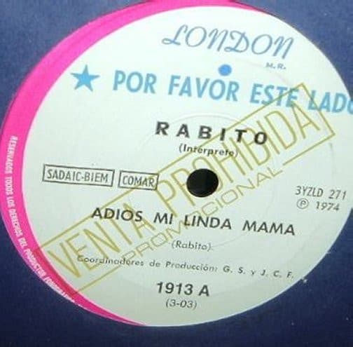 Rabito — Adios Mi Linda Mama / Adios Felisa