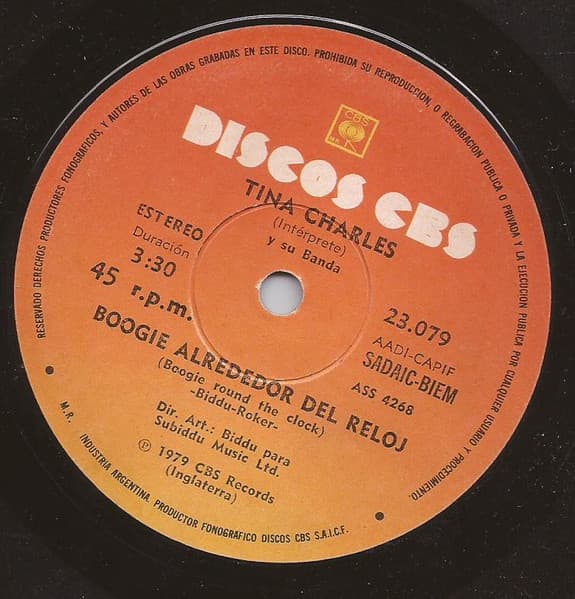 Tina Charles — Boogie Alrededor Del Reloj = Boogie Around The Clock / Que Quieres Hacer = Do What You Wanna Do
