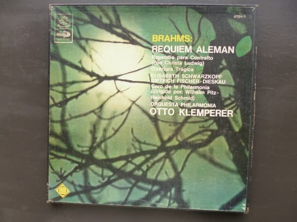 Brahms & Christa Ludwig & Elisabeth Schwarzkopf & Dietrich Fischer-Dieskau & Coro De La Philarmonia & Wilhelm Pitz & Reinhold Schmid & Orquesta Philarmonia & Otto Klemperer — Requiem Alemán / Rapsodia Para Contralto / Obertura Trágica