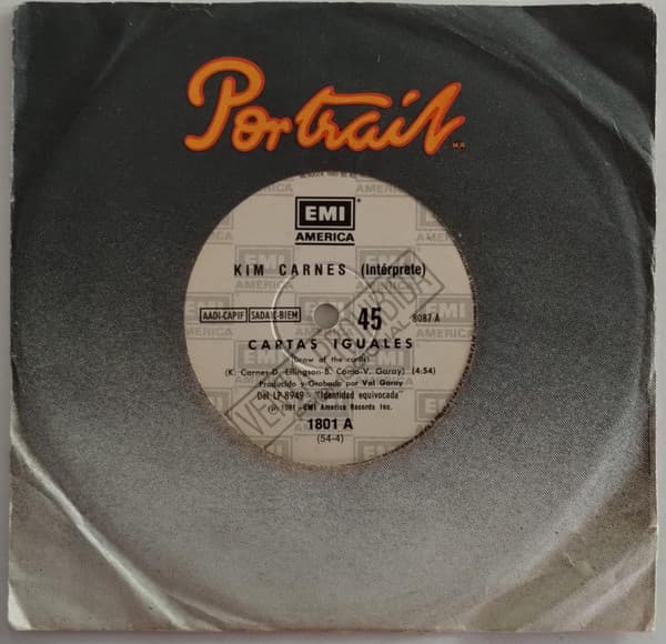 Kim Carnes — Cartas Iguales = Draw Of The Cards / Rompe Las Reglas Esta Noche (Fuera Del Colegio) = Break The Rules Tonite (Out Of School)