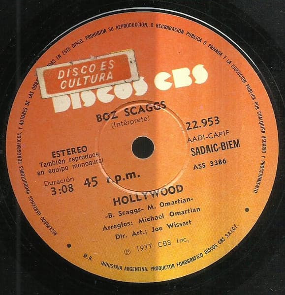 Boz Scaggs — Hollywood / A Clue