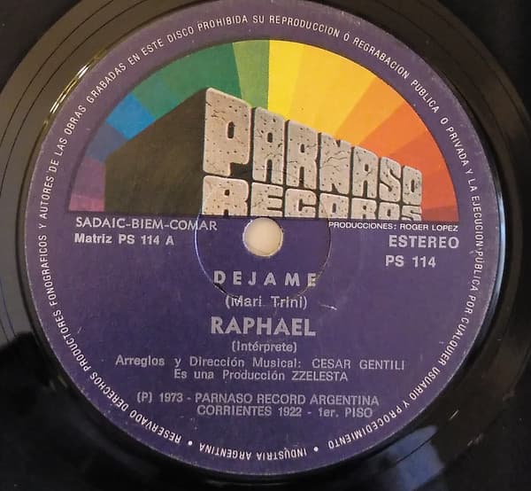 Raphael — Déjame / Uno Más, Otro Más