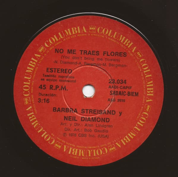 Barbra Streisand & Neil Diamond — No Me Traes Flores