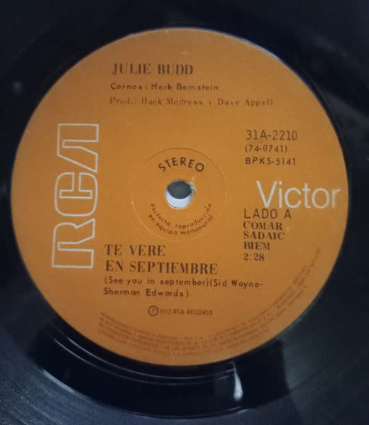 Julie Budd — Te Veré En Setiembre / Canción de Otoño