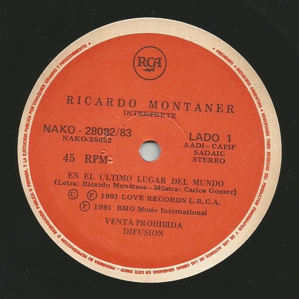 Ricardo Montaner — En El Ultimo Lugar Del Mundo / Vamos Pa' La Conga