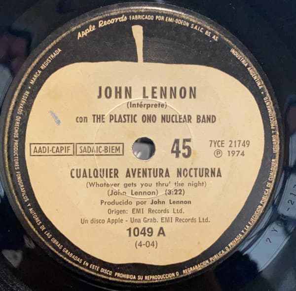 John Lennon & The Plastic Ono Nuclear Band — Whatever Gets You Thru' The Night
