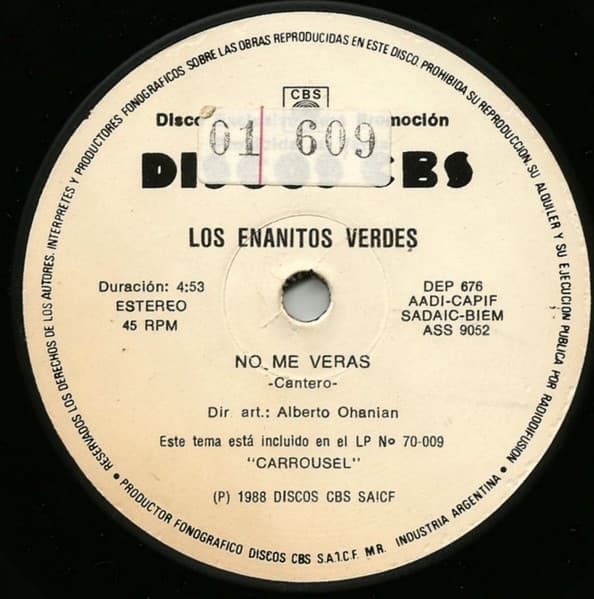 Enanitos Verdes — Sos Un Perdedor / No Me Verás