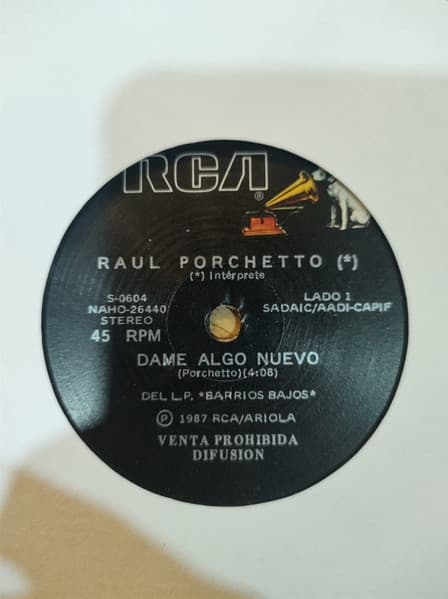 Raul Porchetto — Dame Algo Nuevo/Hombre De La Plaza