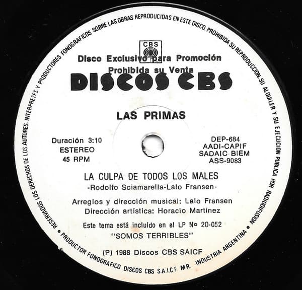 Las Primas — La Culpa De Todos Los Males