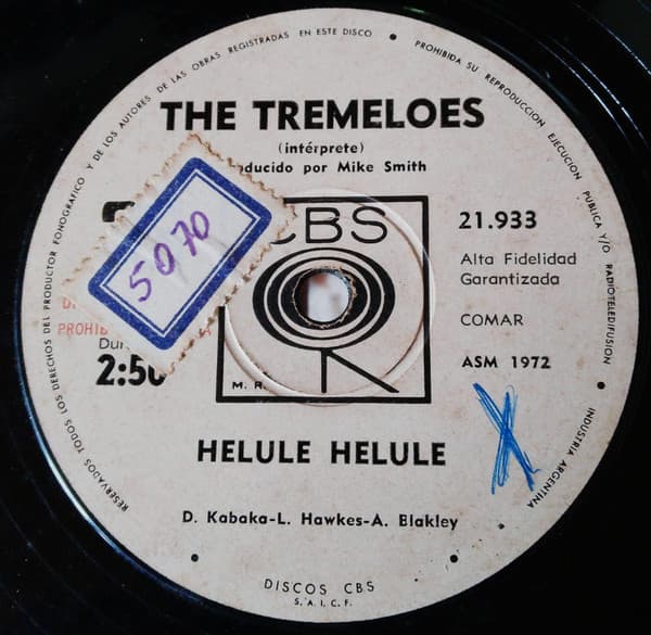 The Tremeloes — Helule Helule / Chica De Ninguna Parte = Helule Helule / Girl From Nowhere