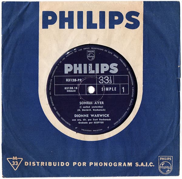 Dionne Warwick — Sonreí Ayer = I Smiled Yesterday / Deseando Y Esperando = Wishin' And Hopin'