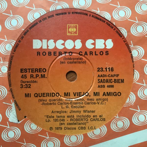 Roberto Carlos — Mi Querido, Mi Viejo, Mi Amigo - Hoy Volvi Al Pasado