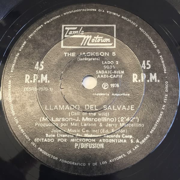 The Jackson 5 — Moving Violation / Call Of The Wild