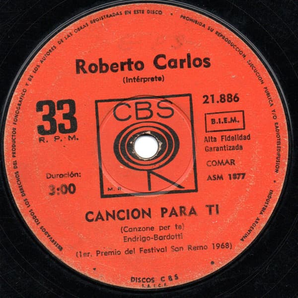 Roberto Carlos — Cancion Para Ti / La Ultima Cosa