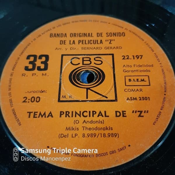Mikis Theodorakis — Banda Original De Sonido De La Película "Z"