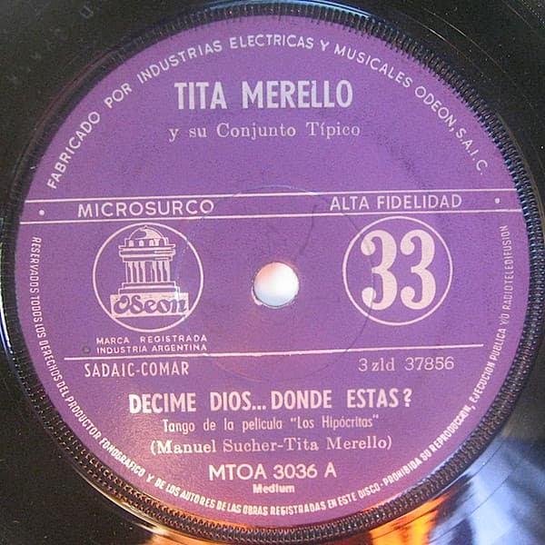 Tita Merello — Decime Dios... Donde Estas?