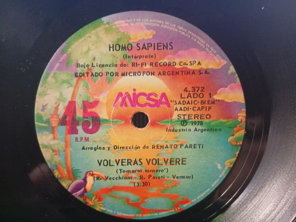 Homo Sapiens — Volveras Volvere = Tornerai Tornerò
