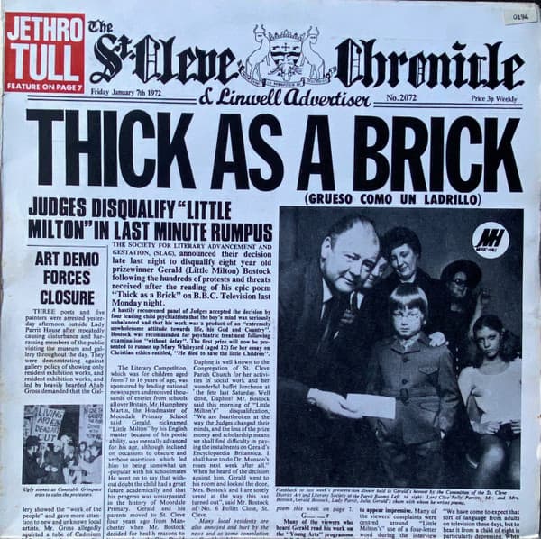 Jethro Tull — Thick As A Brick (Grueso Como Un Ladrillo)