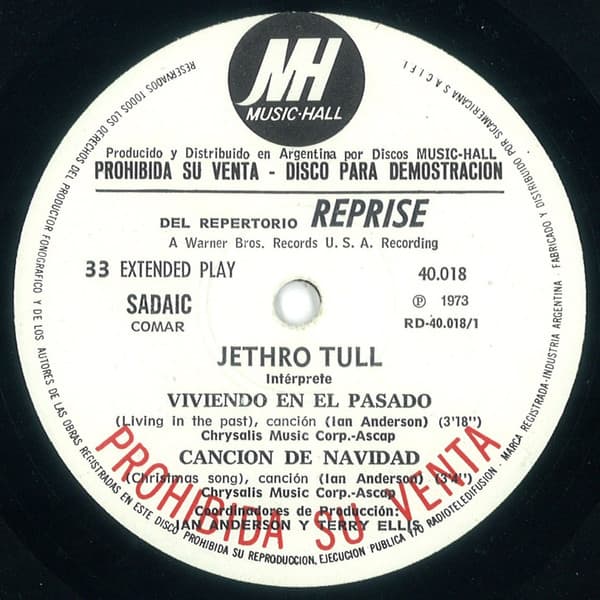 Jethro Tull & The Mothers — Viviendo En El Pasado, Cancion de Navidad / Tragate Esa Pregunta, Cletus Awreetus - Awrightus
