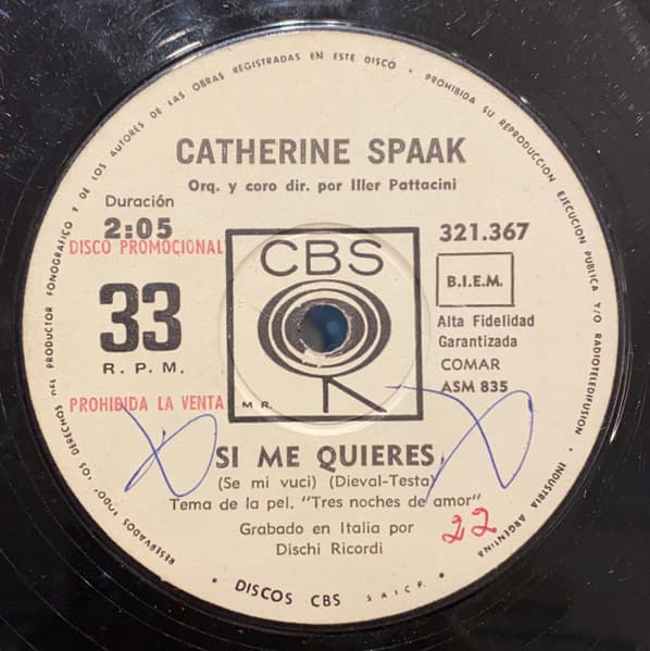Catherine Spaak — Si Me Quieres / Nuestra Primavera