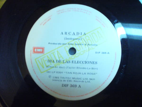 Arcadia & Sheena Easton — Dia De Las Elecciones = Election Day / No Destroces Mi Corazon = Don't Break My Heart