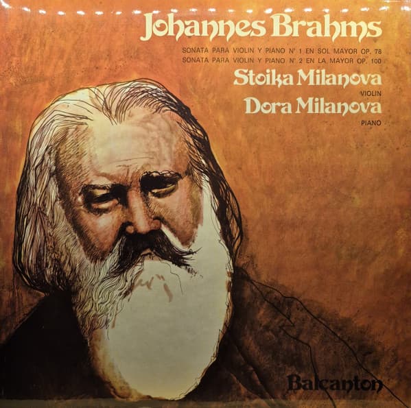 Johannes Brahms & Stoika Milanova & Dora Milanova — Sonata Para Violin Y Piano N° 1 En Sol Mayor Op. 78 / Sonata Para Violin Y Piano N° 2 En La Mayor Op. 100
