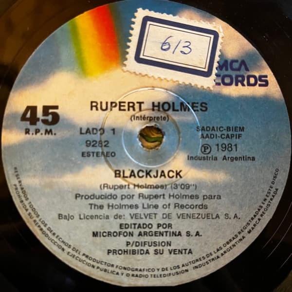 Rupert Holmes — Blackjack / No Te Necesito = I Dont Need You