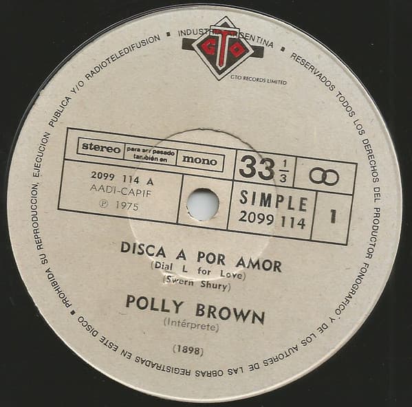 Polly Brown — Disca A Por Amor