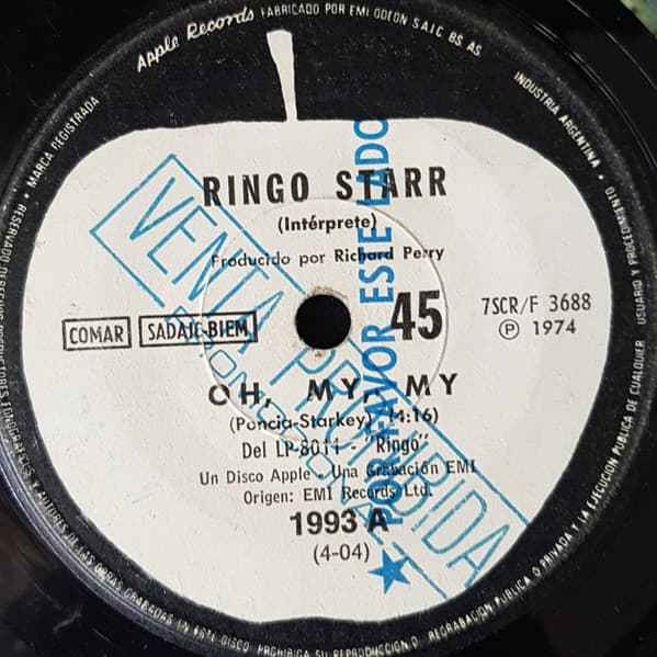 Ringo Starr — Oh, My My
