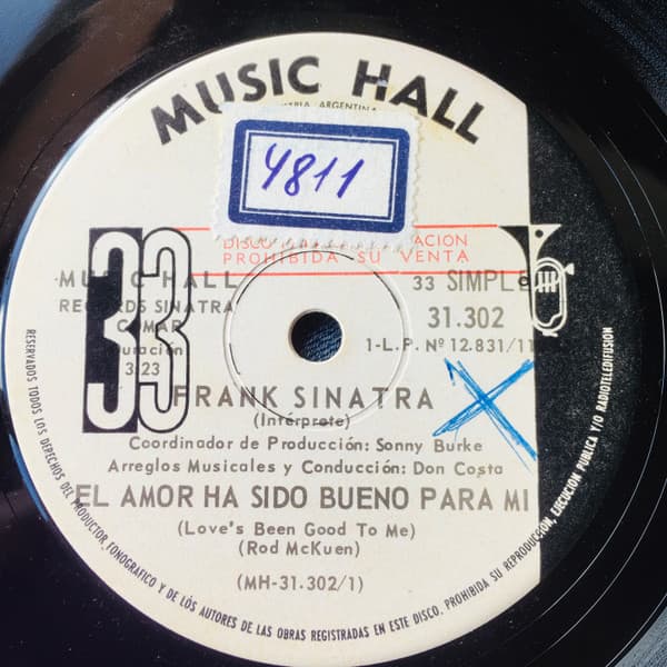 Frank Sinatra — El Amor Ha Sido Bueno Para Mi = Love's Been Good To Me