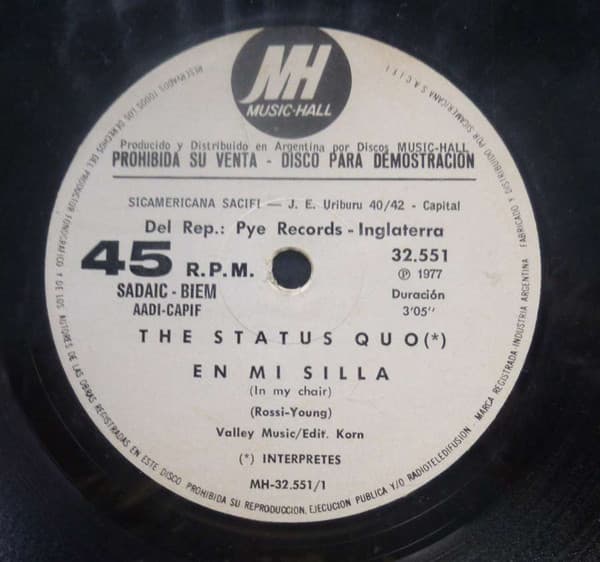 The Status Quo — En Mi Silla = In My Chair