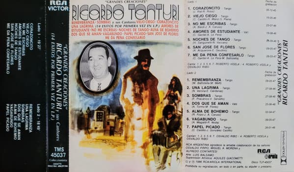 Ricardo Tanturi Y Su Orquesta Típica — Grandes Creaciones (14 Exitos Por Primera Vez En LP)