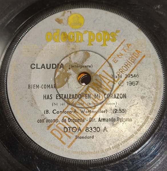Claudia — Has Estallado En Mi Corazon / Soy Como Tu Me Deseas