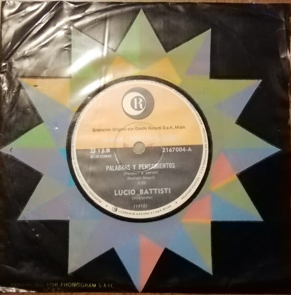 Lucio Battisti — Palabras Y Pensamientos / Junto A Ti Estoy Bien